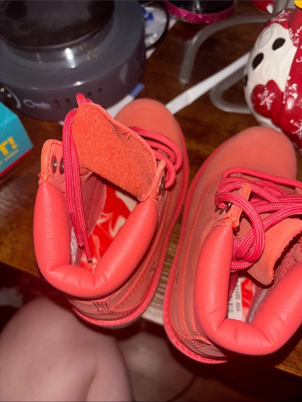 Girls coral Lace-Up timberland Boots